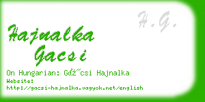 hajnalka gacsi business card